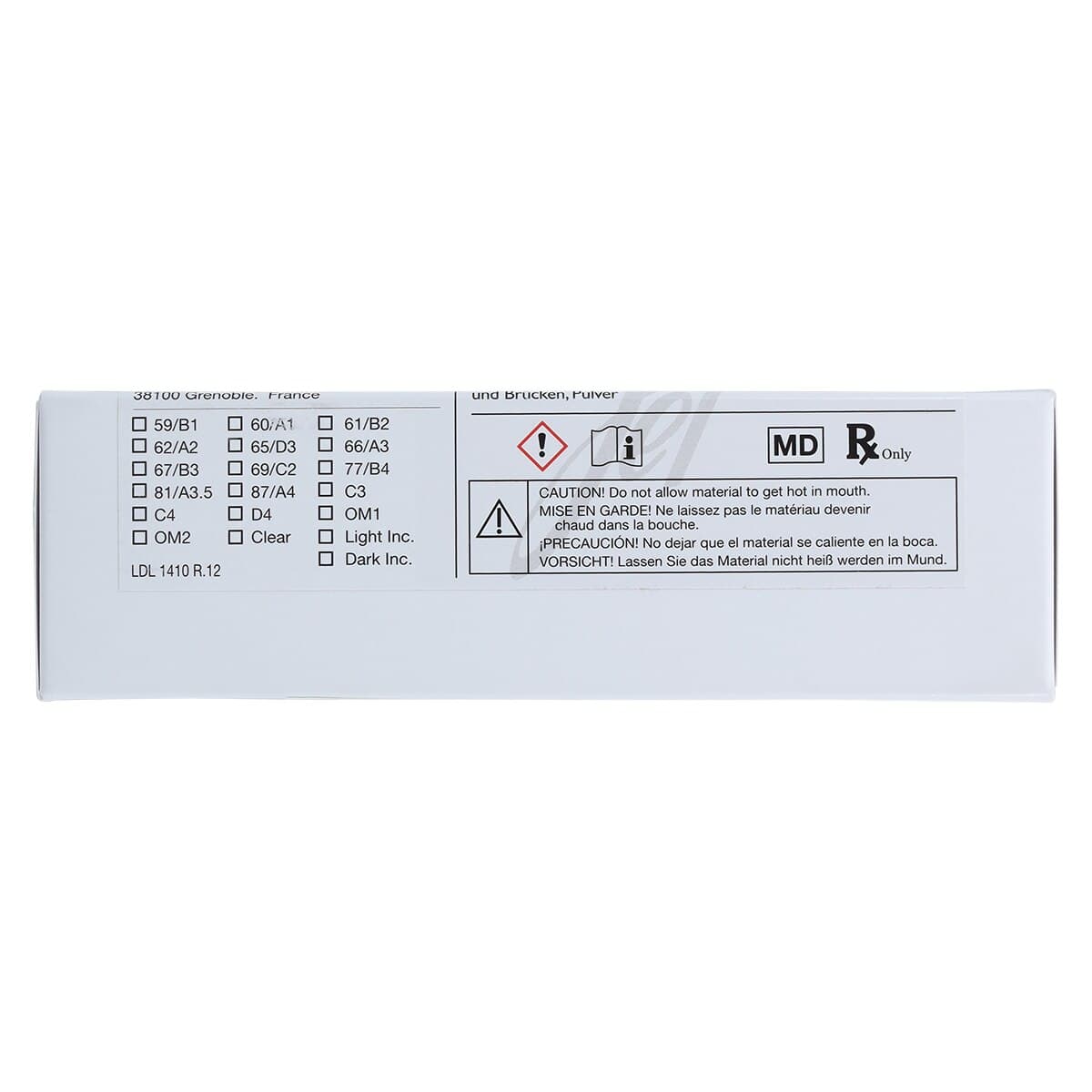 Jet Tooth Shade Temporary Crown & Bridge Acrylic Resin Powder, Shade OM2, 2 oz Bottle, 1/Pk, 1410-OM2 thumbnail 6