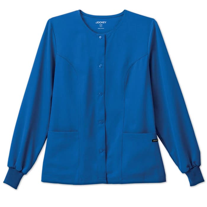 Jockey Ladies Warm-Up Jacket, Snap Front, Royal, Large, Missy Fit - Jacket Ladies Snap Front - Image 1
