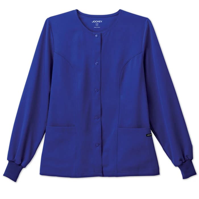 Jockey Ladies Warm-Up Jacket, Snap Front, Galaxy Blue, Large, Missy Fit - Jacket Ladies Snap Front - Image 1