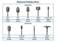 Dedeco Diamond Podiatry Bur, Cylinder Shape, Single - Diamond Podiatry Bur - Image 1