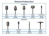 Dedeco Diamond Podiatry Bur, Short, Cylinder Shape, Single - Diamond Podiatry Bur Short - Image 1
