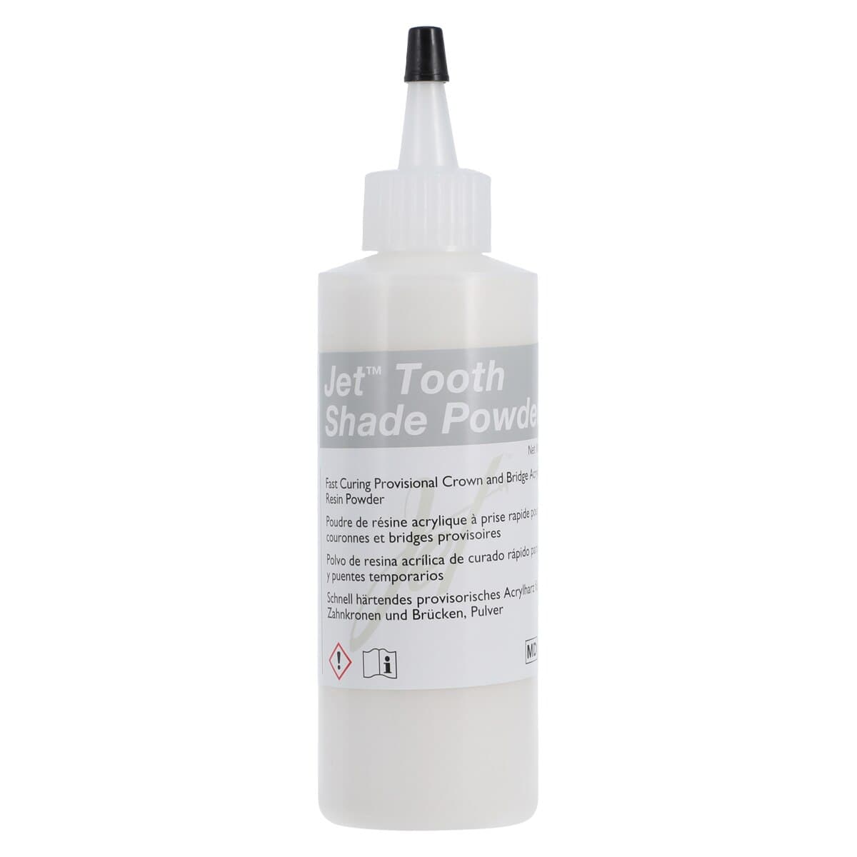Jet Tooth Shade Acrylic Powder, Shade A1, Self-Cure, 4 oz Refill Bottle thumbnail 2