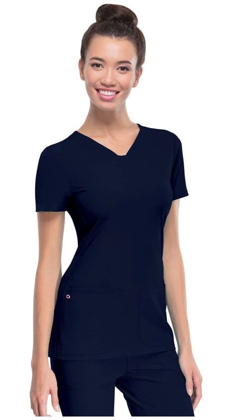 HeartSoul PitterPat V-Neck Scrub Top, Women's, Navy, 2X Small, 20710 - HeartSoul PitterPat VNeck Top - Image 1