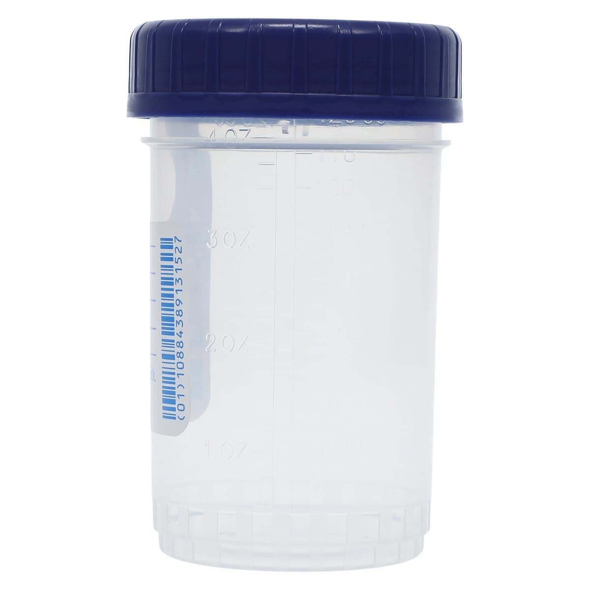 Medline Click N Close Specimen Container, 4 oz, Sterile, Blue Screw Cap, Leakproof, 300/Case thumbnail 3