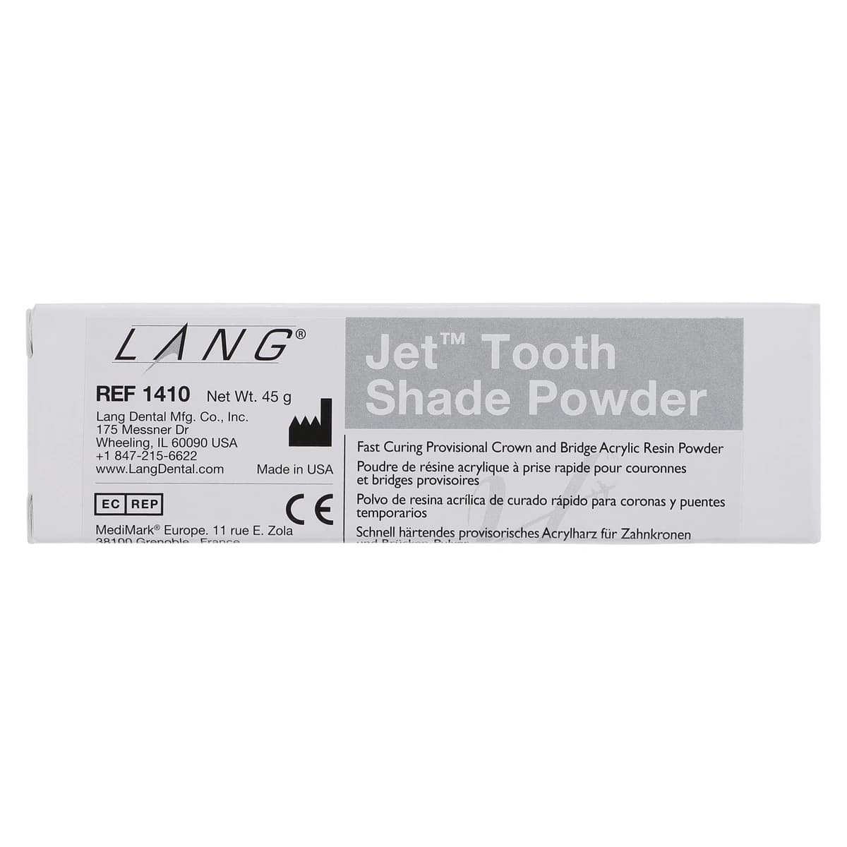 Jet Tooth Shade Self-Curing Acrylic Resin Powder, Shade C4, 2 oz (45 g) Bottle, 1/Pk, 1410-C4 thumbnail 5