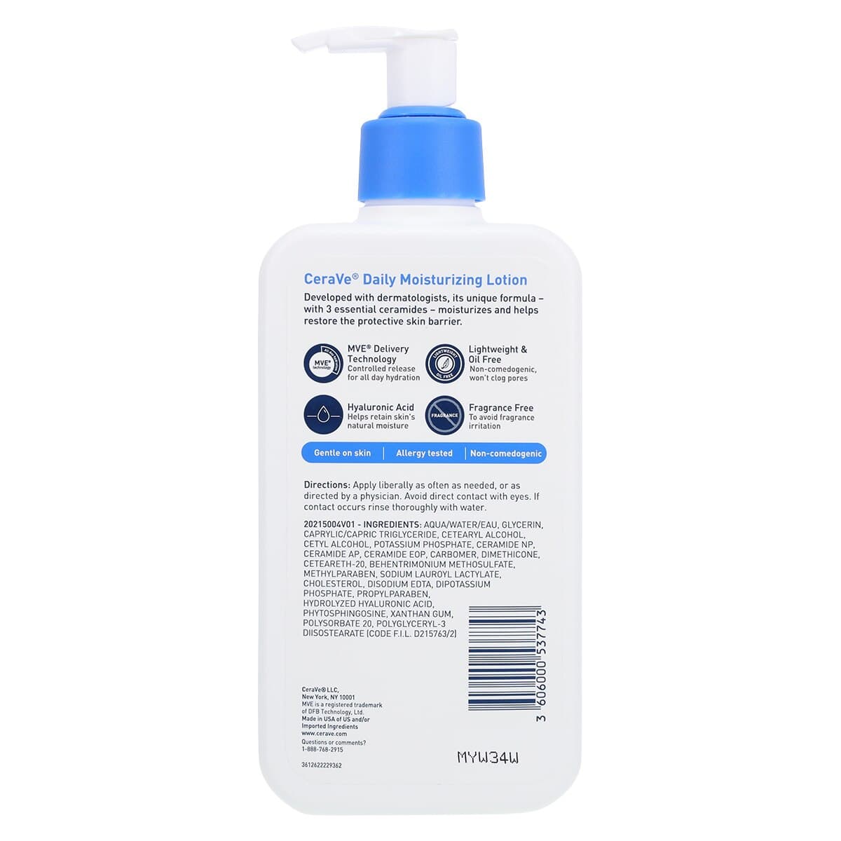 CeraVe Moisturizing Lotion, 12 oz Pump Bottle thumbnail 2