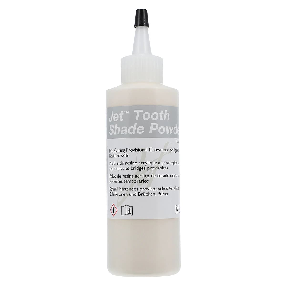 Jet Tooth Shade Acrylic Powder, Shade B4, Self-Cure, 4 oz Refill Bottle thumbnail 2