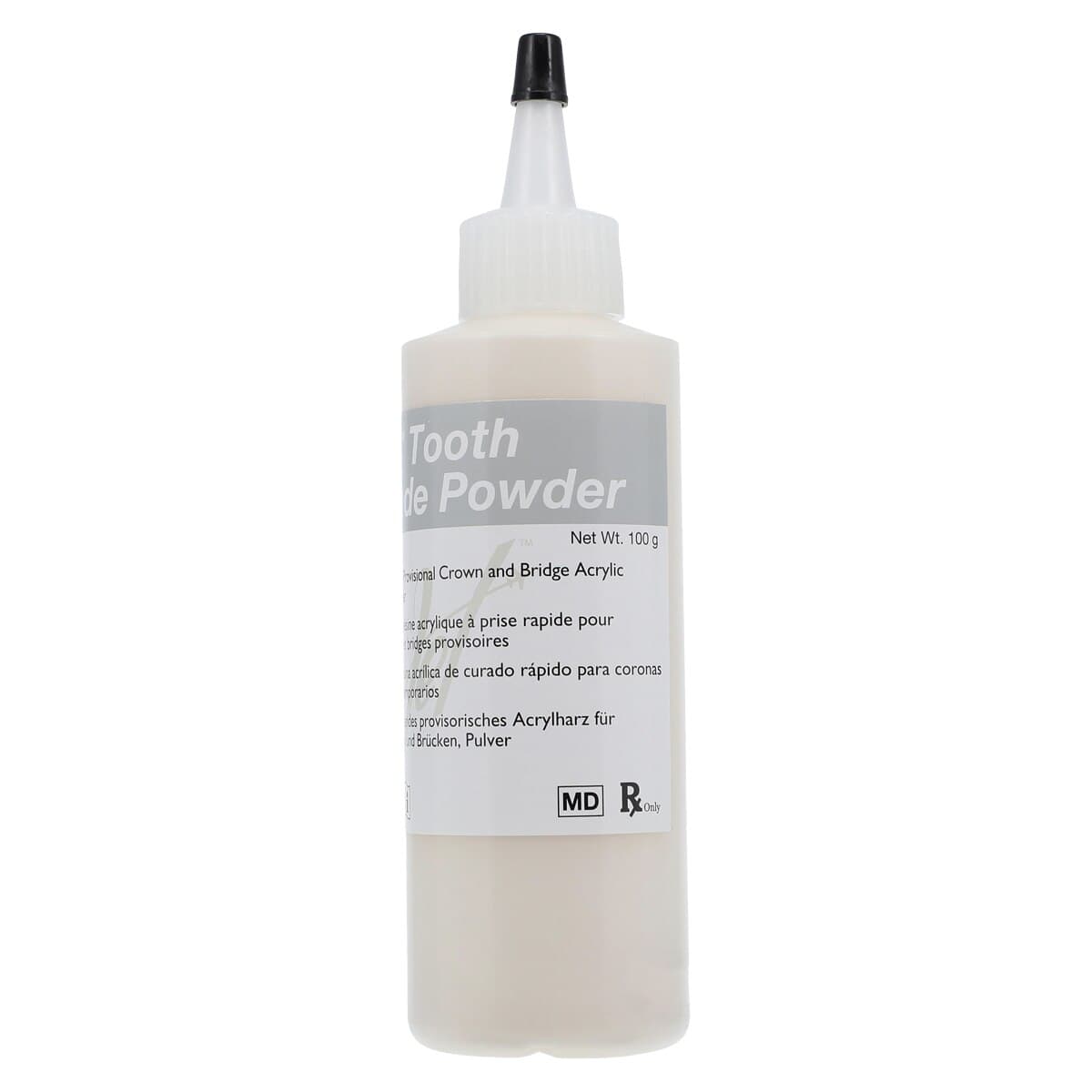 Jet Tooth Shade Acrylic Powder, Shade B4, Self-Cure, 4 oz Refill Bottle thumbnail 3