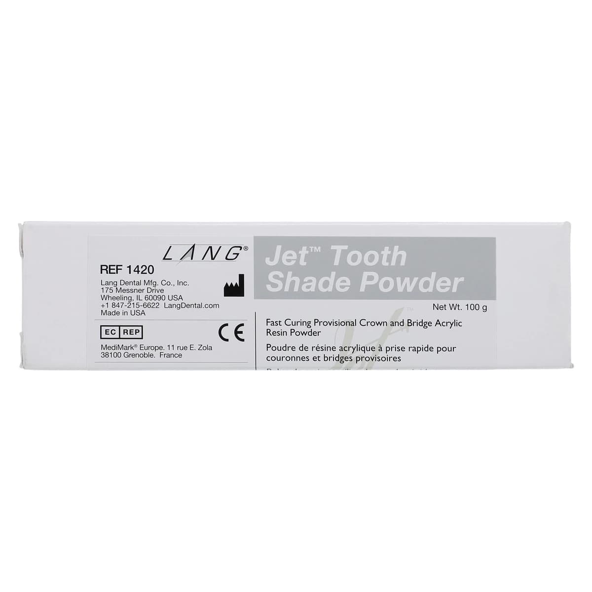 Jet Tooth Shade Acrylic Powder, Shade B4, Self-Cure, 4 oz Refill Bottle thumbnail 5