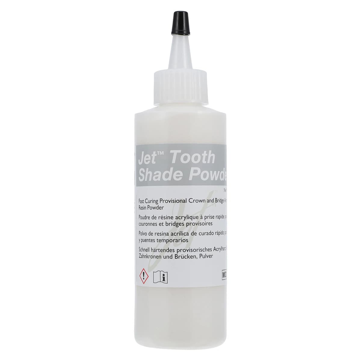 Jet Tooth Shade Acrylic Powder, Shade A2, Self-Cure, 4 oz Refill Bottle thumbnail 2