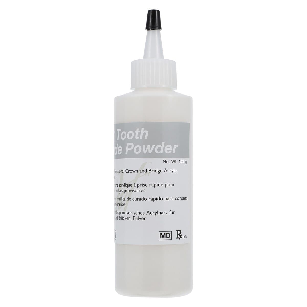 Jet Tooth Shade Acrylic Powder, Shade A2, Self-Cure, 4 oz Refill Bottle thumbnail 3