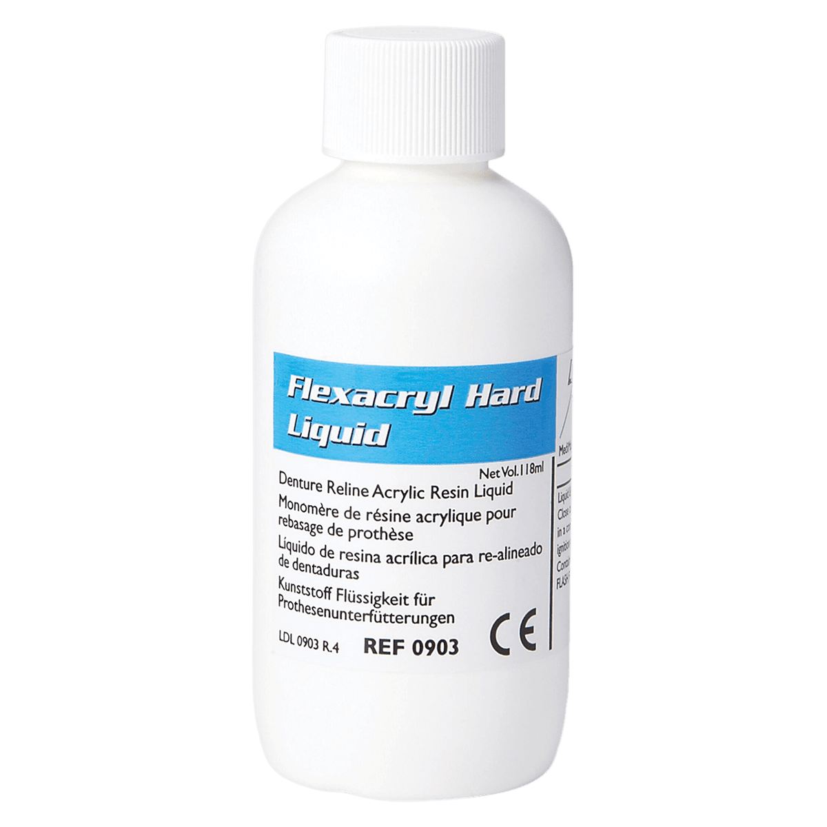 Lang Dental Flexacryl Hard Reline Material Liquid, 118 mL Bottle - Flexacryl Hard Liquid - Image 1