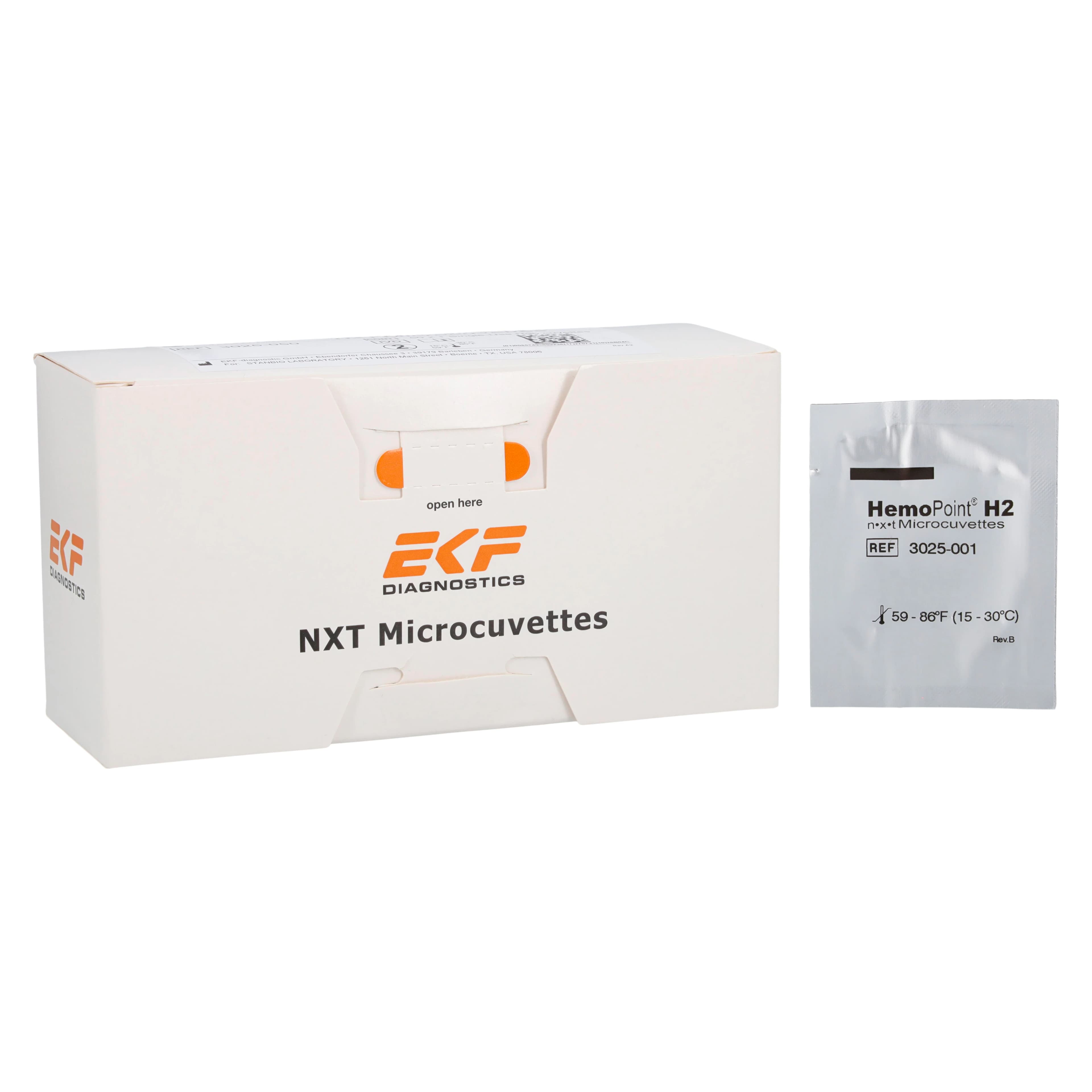 HemoPoint H2 Microcuvettes Test Kit, 50 Individually Wrapped Tests, 50/Package - HemoPoint H2 Microcuvettes - Image 1