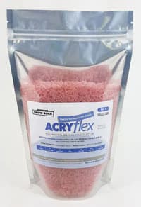 AcryFlex Semi-Flexible Denture Resin, Dark Pink #8A, 1 kg (2.2 lb) Bag - #8A Dark Pink AcryFlex 2.2lb Bag - Image 1