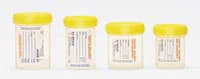 Leakbuster Specimen Container, 90mL, Polypropylene, Non-Sterile, Graduated, Quickturn Yellow Cap, No Label, 400/Case - Container Specimen NS 90mL - Image 1