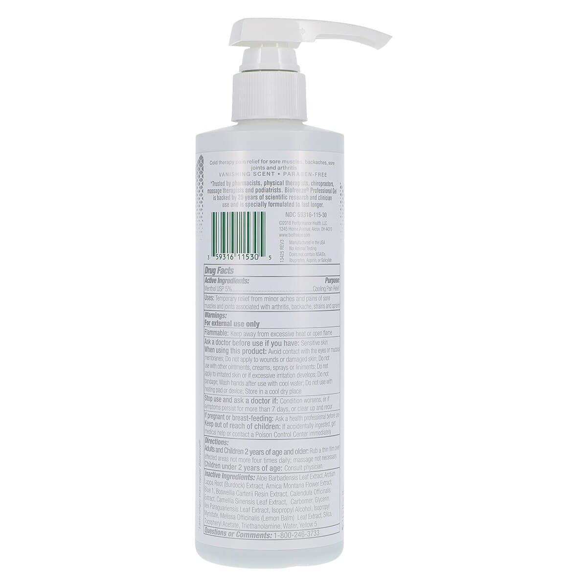 Biofreeze Green Gel Pump, 16 oz/Bottle thumbnail 2