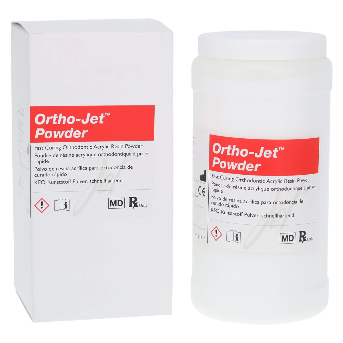 Lang Dental Ortho-Jet Self-Curing Acrylic Resin Powder, Clear, 454 g (1 lb) Bottle, 1330-CLR - Ortho-Jet Self-Curing Acrylic Resin, Powder, Clear, 454 g 1/Pk - Image 1