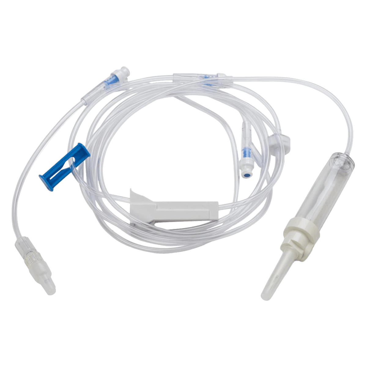 Medline IV Administration Set, 60 Drops/mL, 111" Tubing, Non-DEHP, 50/Case - IV Administration Set 60 Drops - Image 1