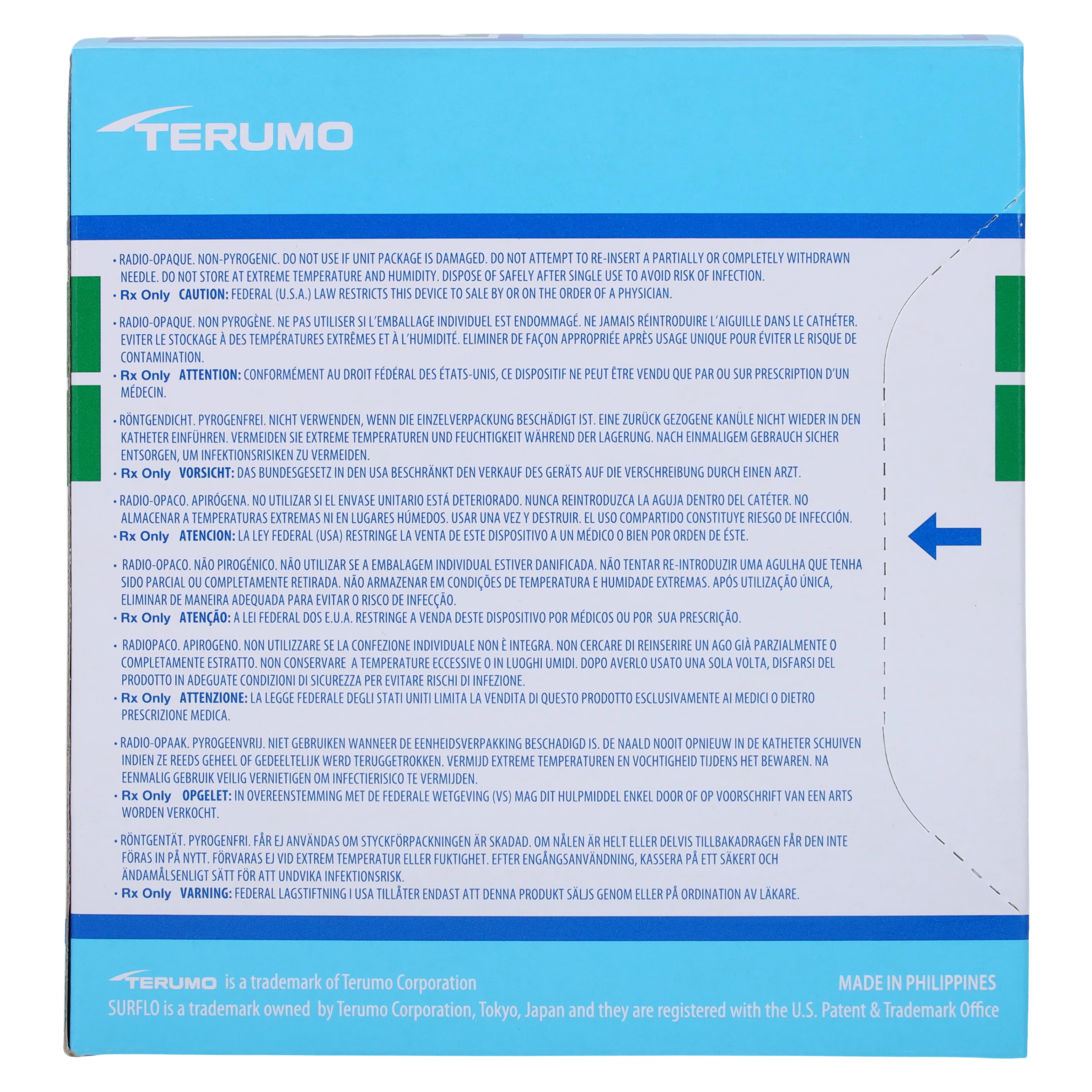 Terumo Surflo IV Catheter, 18 Gauge, 1-1/4", Double-Bevel ETFE, Sterile, Latex-Free, Green, 50/Box thumbnail 3