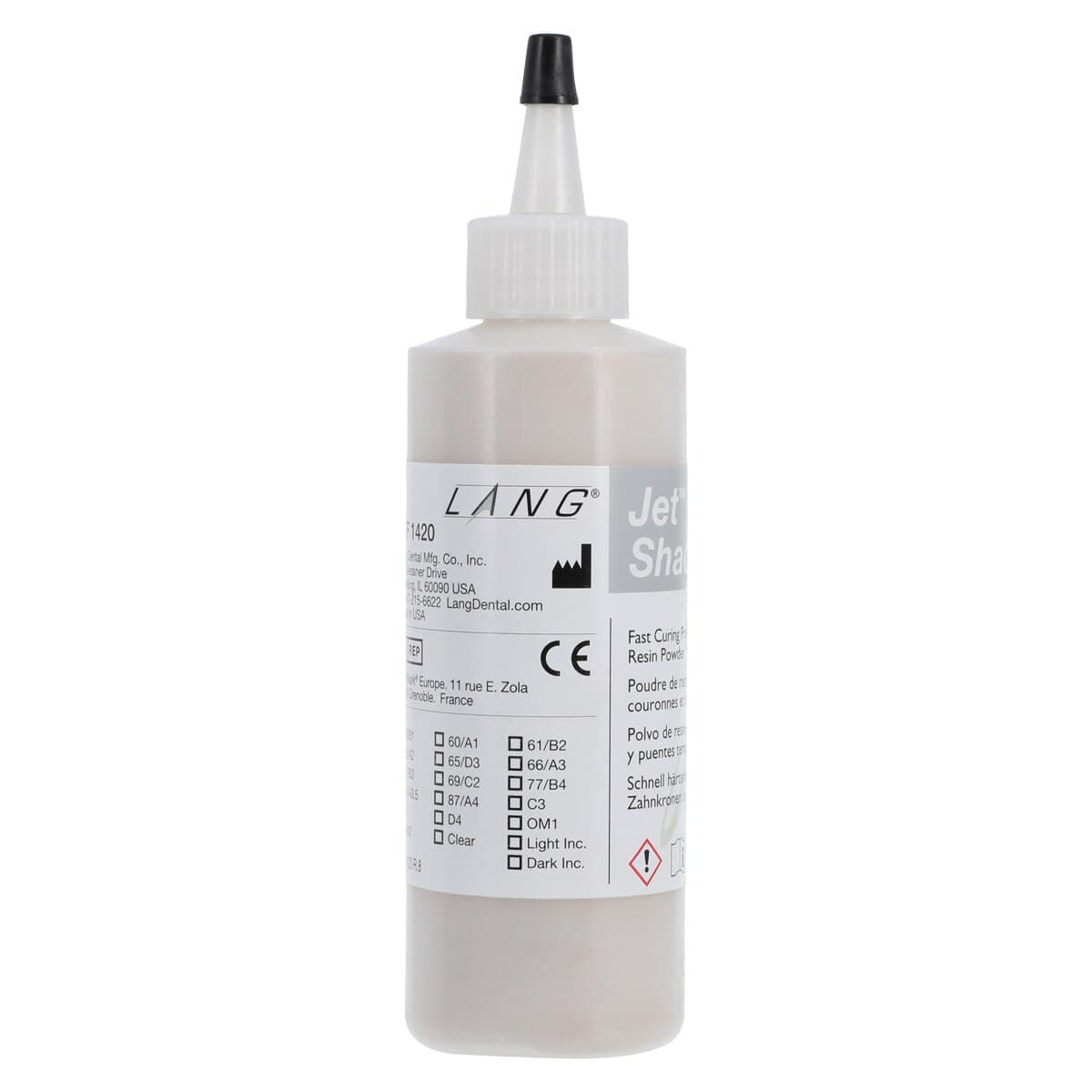 Jet™ Tooth Shade Acrylic Powder #C4, 4 oz, Self-Cure, Powder Only, 01KEZKNHYD59RAZ2R20FG47A46 thumbnail 3