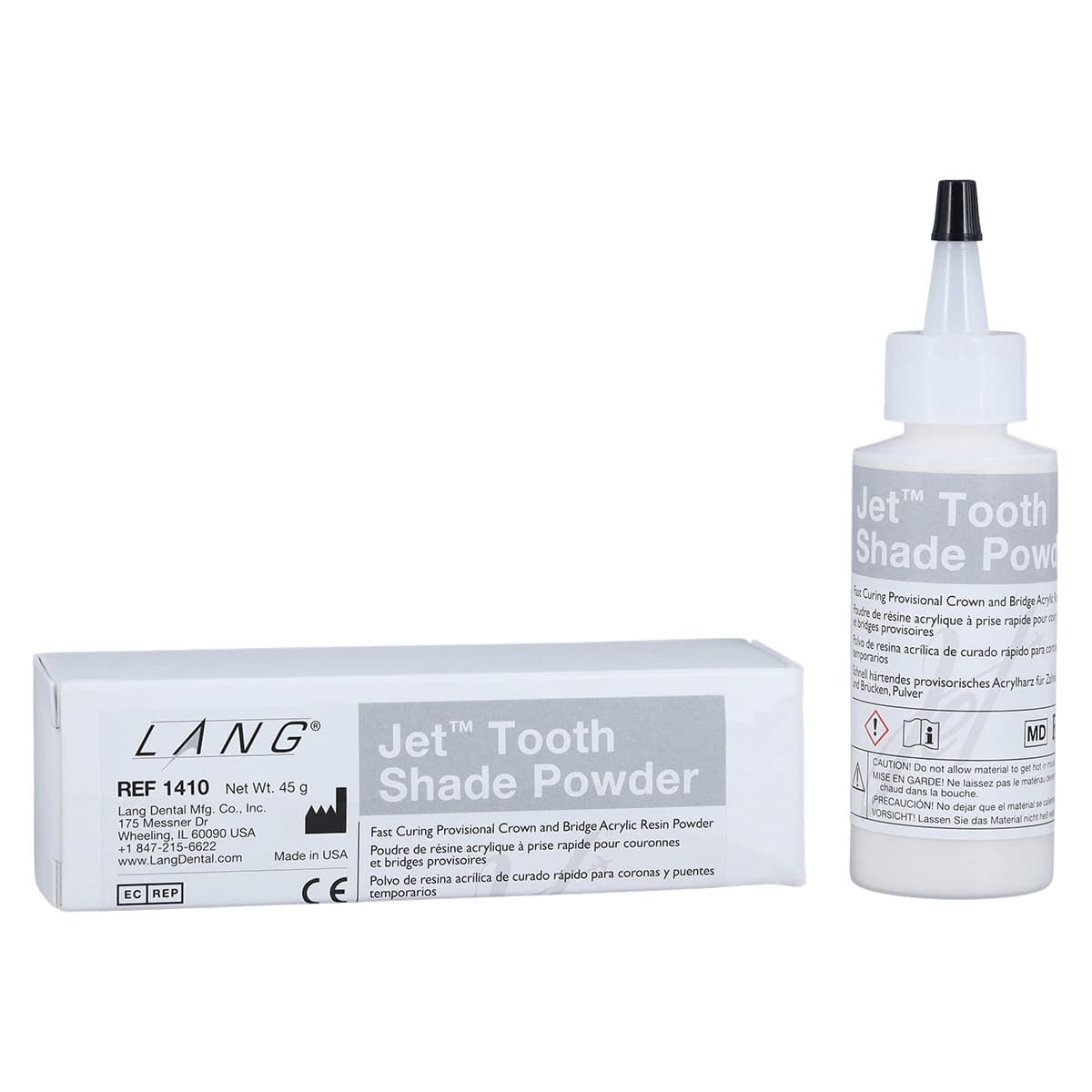 Jet Tooth Shade Acrylic Powder, Shade B1, Self-Cure, 2 oz Refill thumbnail 2