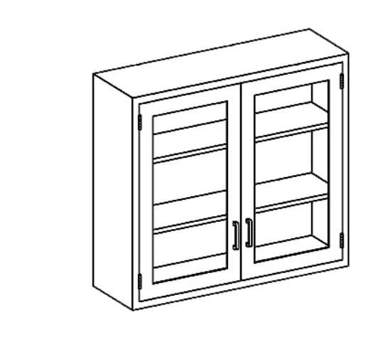 Blickman Industries Wall-Mount Stainless Steel Cabinet with Glass Doors - Cabinet Wl Stainless Glass Drs - Image 1