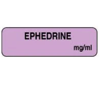 Precision Dynamics Ephedrine mg/mL Anesthesia Label, Violet, 1-1/4" x 3/8", 1000/Roll - Label Ephedrine mG/mL - Image 1