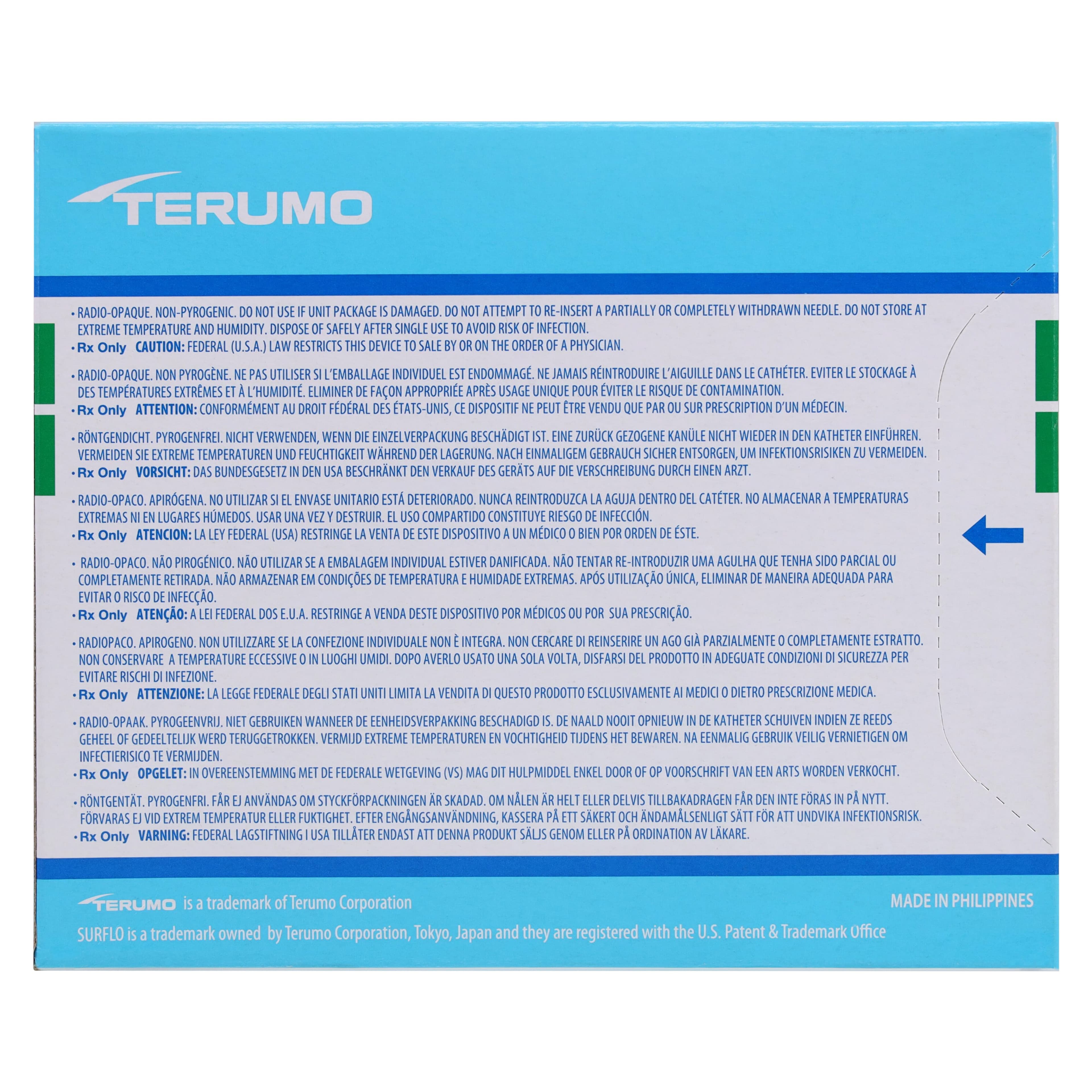 Terumo Surflo IV Catheter, 18 Gauge, 2" Double-Bevel, Green, Sterile, Latex-Free, 50/Box thumbnail 3