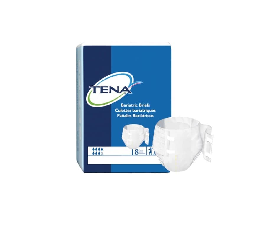 TENA Bariatric Incontinence Briefs, Unisex, 2XL/3XL (69-96" Waist), Heavy Absorbency, Refastenable Tabs, 32/Case - TENA Briefs Bariatric 2XL/3XL - Image 1