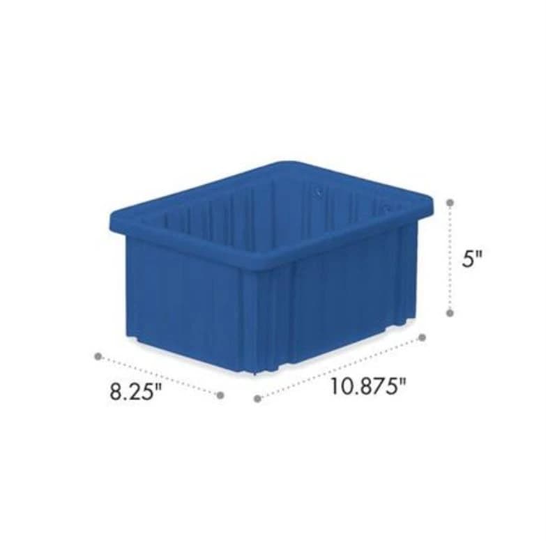 Storage Box Dividable, Blue, Heavy Duty Polyurethane, 10-7/8" x 8-1/4" x 5" - Storage Box Dividable - Image 1