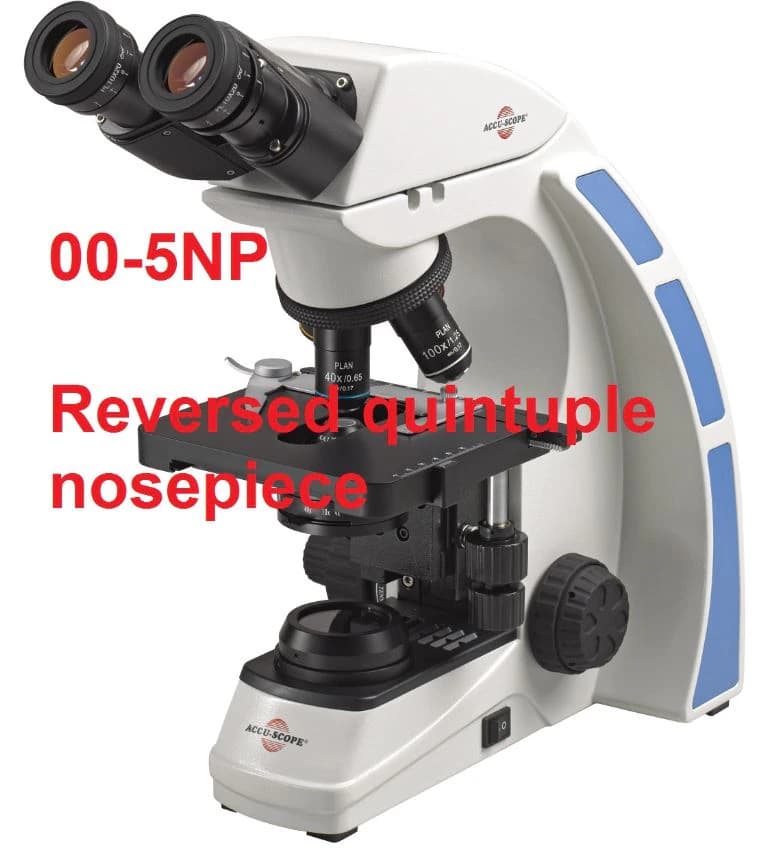Accu-Scope Reversed Quintuple Nosepiece for 3000-LED, EXC-350, and 3000 Series Microscopes - Nosepiece Quintuple Reverse - Image 1