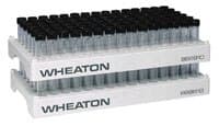 Wheaton Vial Rack, Polypropylene, 90 Position, 17.1 mm Open ID, White, 5/Case - Rack Vial 90 Position 17.1 mm - Image 1