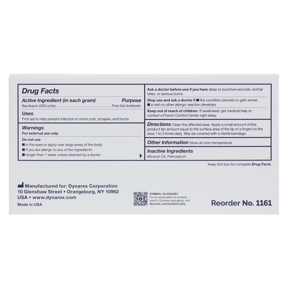 Dynarex Bacitracin Ointment, 0.9g, 144/Box thumbnail 5