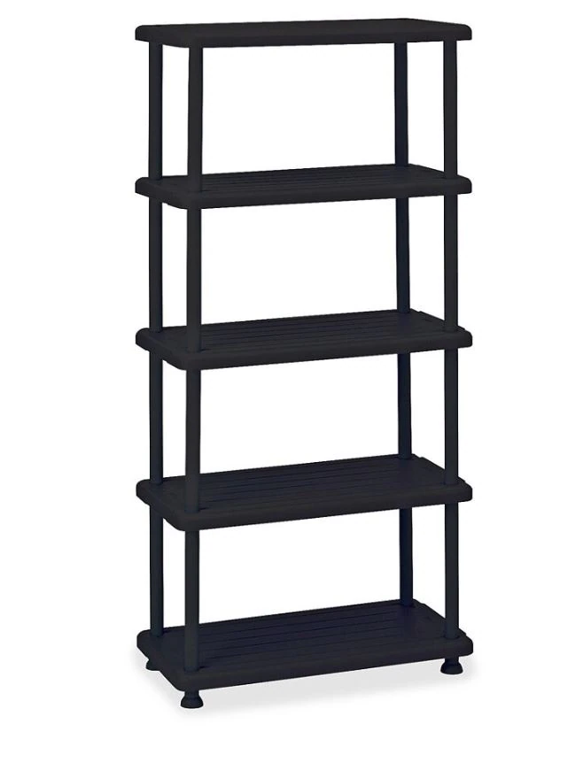 Iceberg Enterprises Rough-N-Ready 5-Shelf Open Storage System, 74 in x 36 in x 18 in, Black - Rough -N Ready Storage System - Image 1