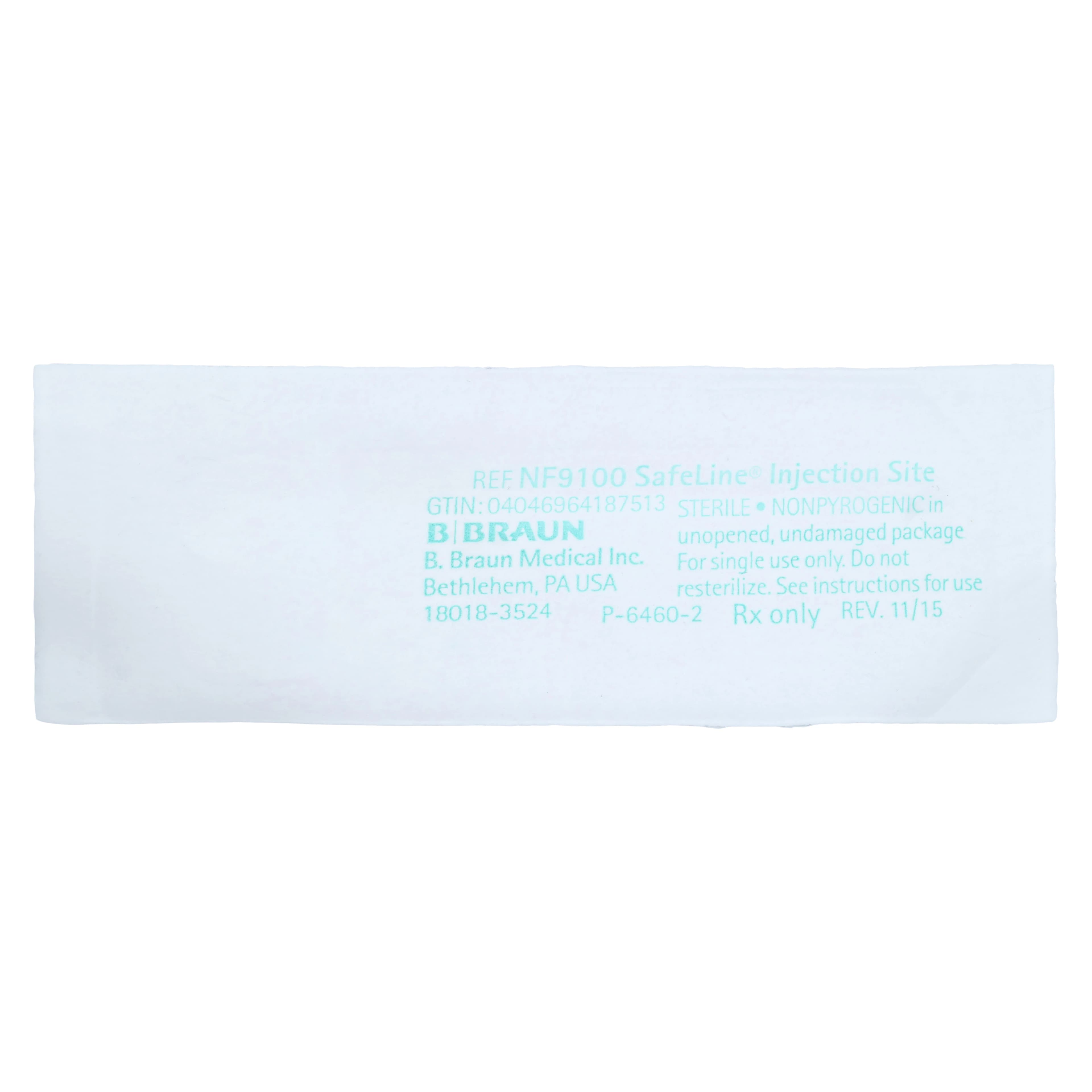 B. Braun SafeLine Injection Site, Needleless Split Septum Connector, Sterile, Latex-Free, Clear, 100/Box - Safeline Injection Site - Image 1