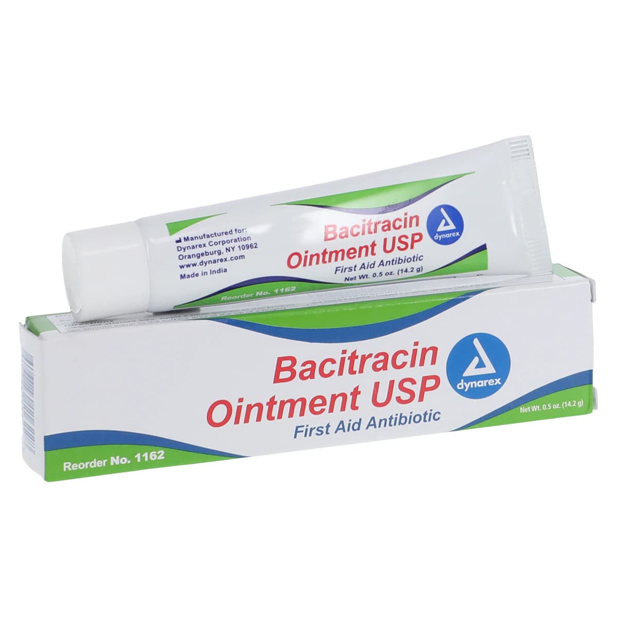 Dynarex Bacitracin Ointment, 500 u/g, 0.5 oz Tube, 1162 thumbnail 2