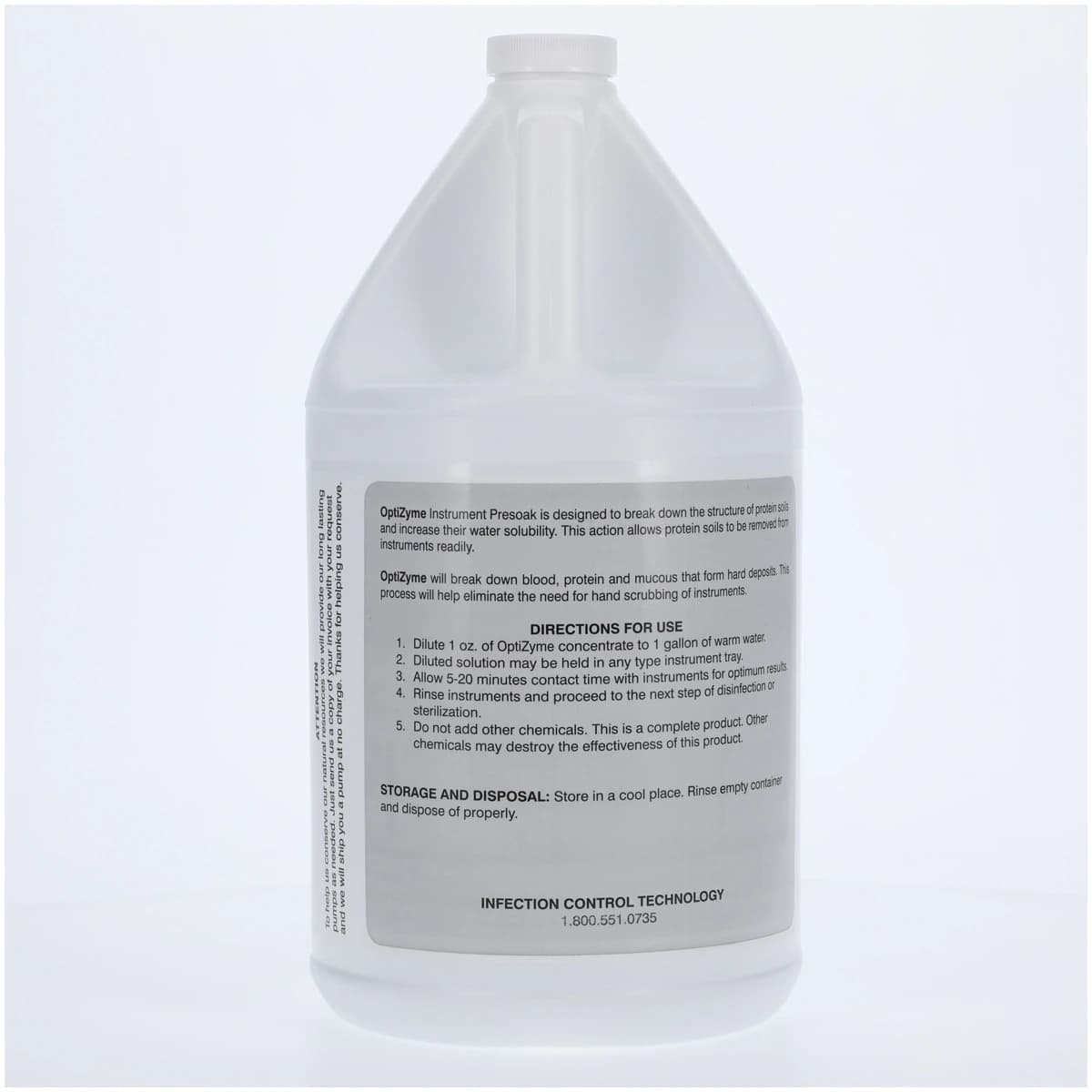 OptiZyme Instrument Pre-Soak, Enzymatic Cleaner, 1 Gallon Bottle, 01KEZKNMVWYHXAPW7TXWFDRDEN thumbnail 2