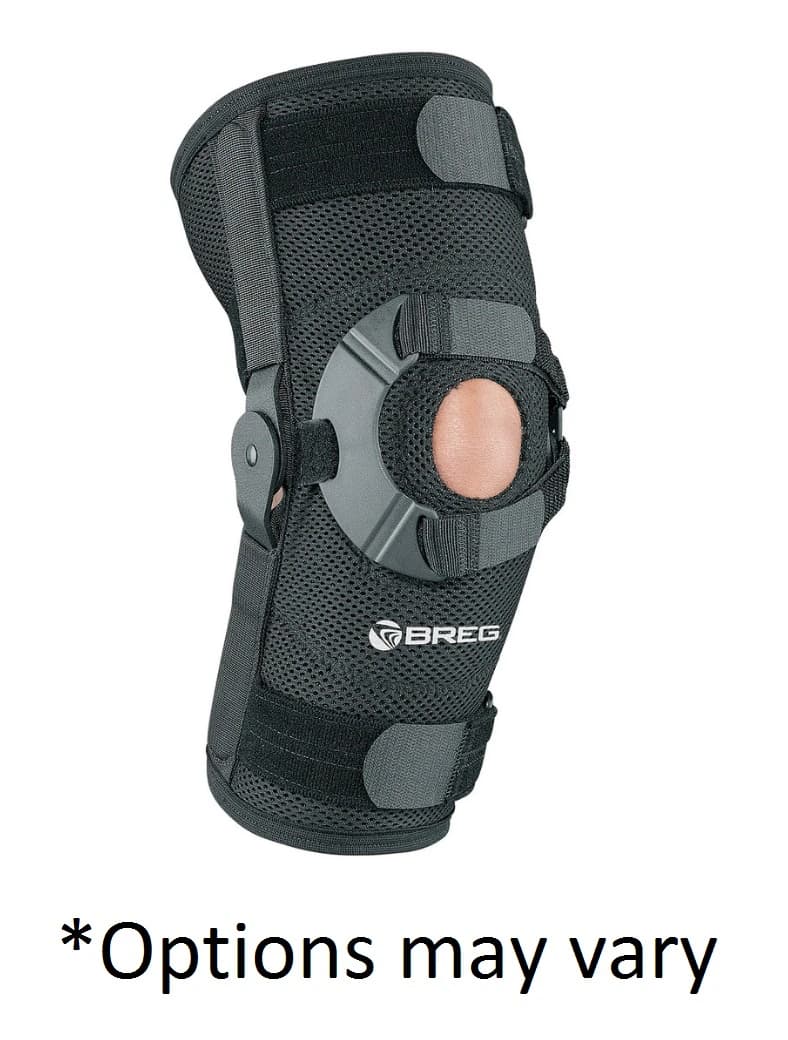 Breg PTO Knee Brace, Airmesh Open Back, Adult Small, Right - Brace Knee Airmesh Open Back - Image 1