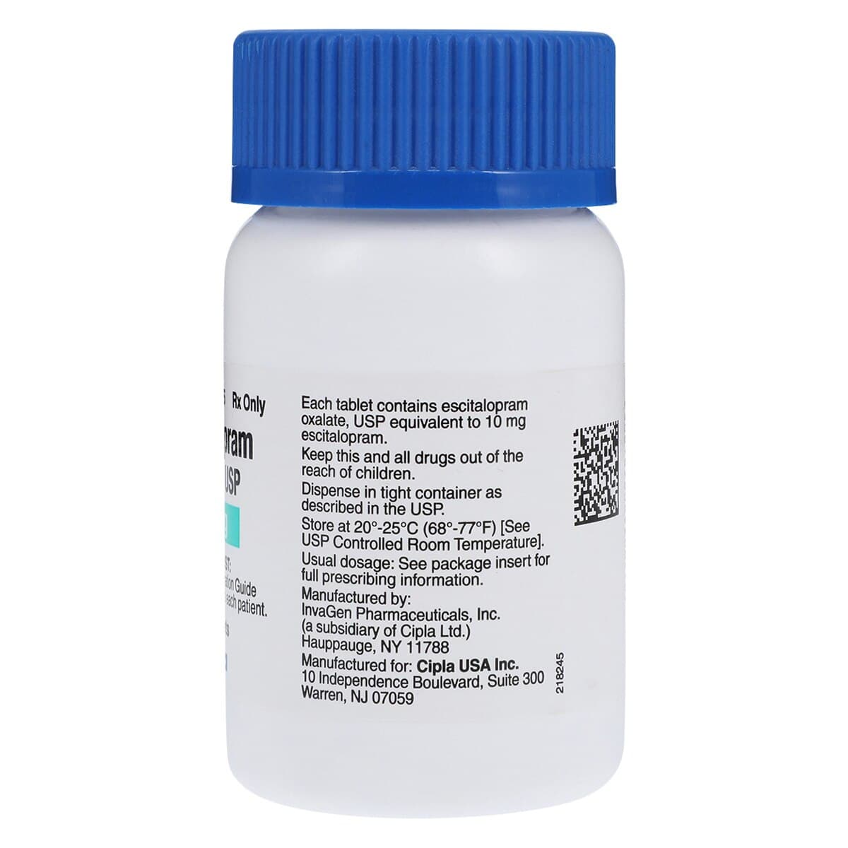 Escitalopram Oxalate Tablets, 10mg, 90/Bottle thumbnail 2