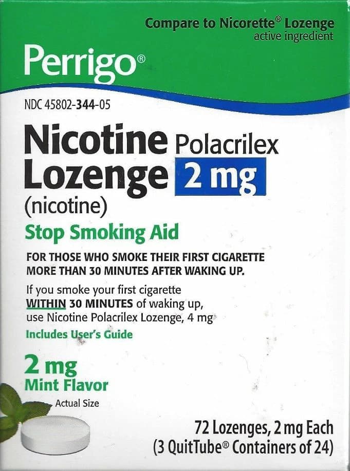 Nicotine Polacrilex Lozenge, 2mg, Mint Flavor, 72/Package - Nicotine Polacrilex Lozenge - Image 1