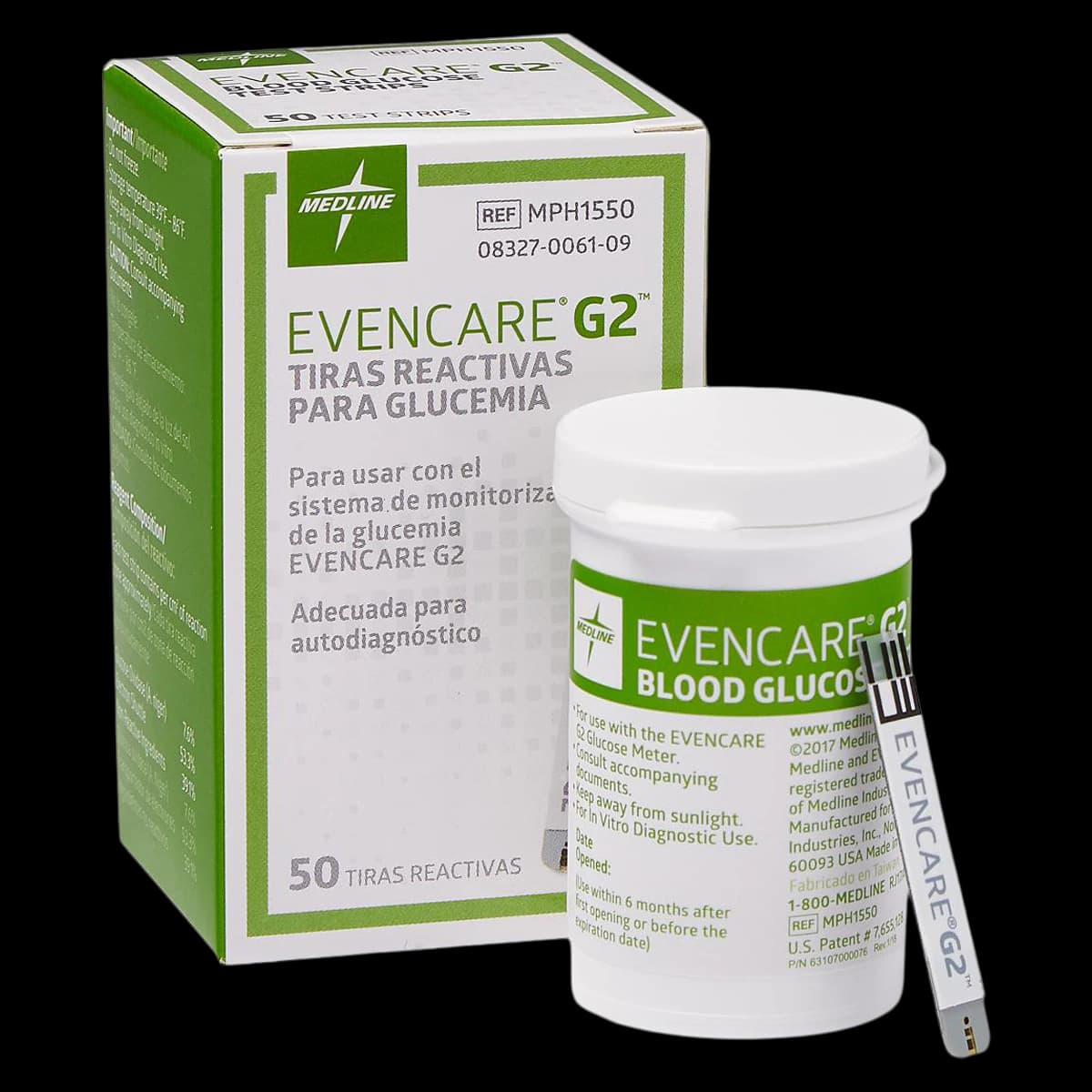 EVENCARE G2 Blood Glucose Test Strips, CLIA Waived, 600/Case (12 Boxes of 50) - EVENCARE G2 Blood Glucose Test Strips, Case of 600 - Image 1