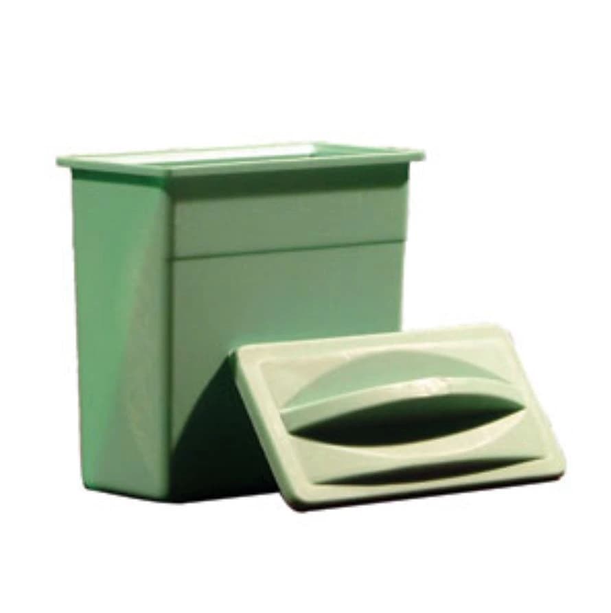 Staining Dish, Plastic, Non-Graduated, 300mL, Green, with Lid, Each - Staining Dish Plstc Green - Image 1