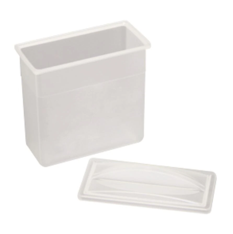 Staining Dish, Plastic, Clear, Non-Graduated, 300mL, with Lid, Each - Staining Dish Plastic Clear - Image 1