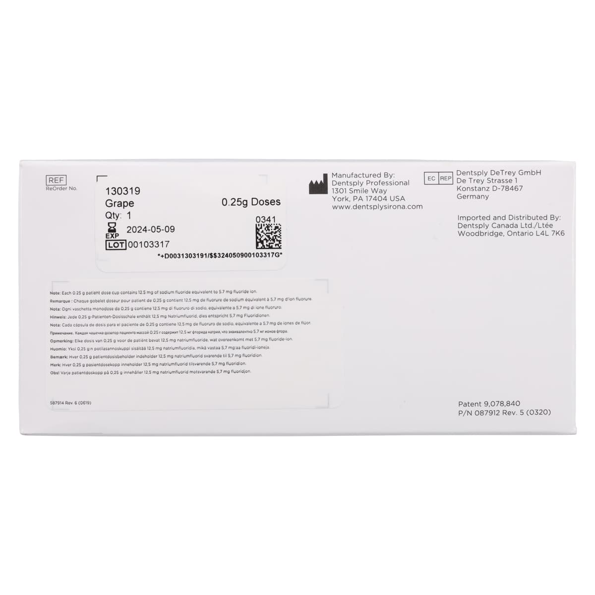NUPRO® White Varnish Easy Application Package, 5% Sodium Fluoride, Grape, 0.25 g, 50/Box, 130319 thumbnail 2