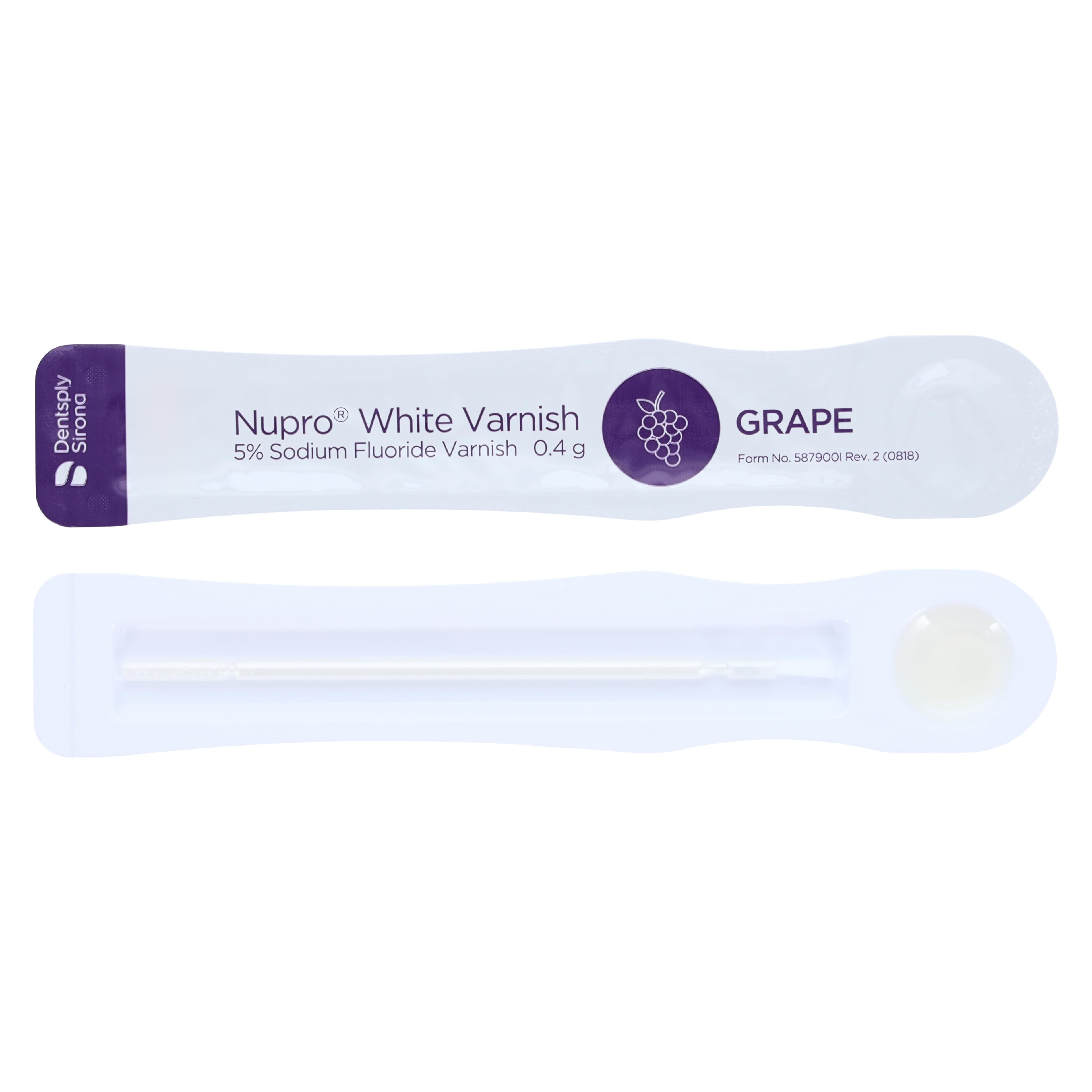 Nupro White Varnish 5% Sodium Fluoride, Grape, 0.4 g Easy Application Packages, 100/Box, 130320 thumbnail 2