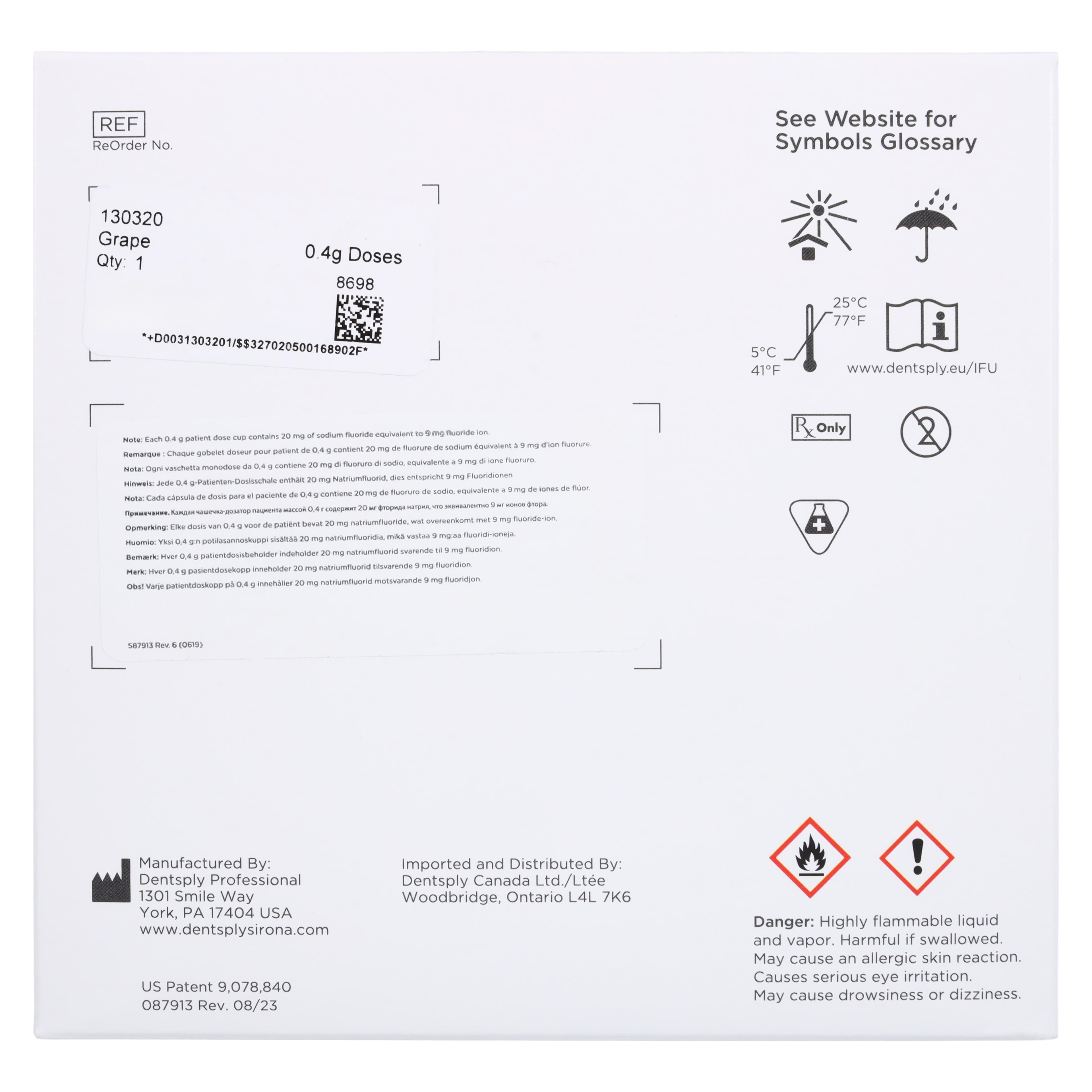 Nupro White Varnish 5% Sodium Fluoride, Grape, 0.4 g Easy Application Packages, 100/Box, 130320 thumbnail 3