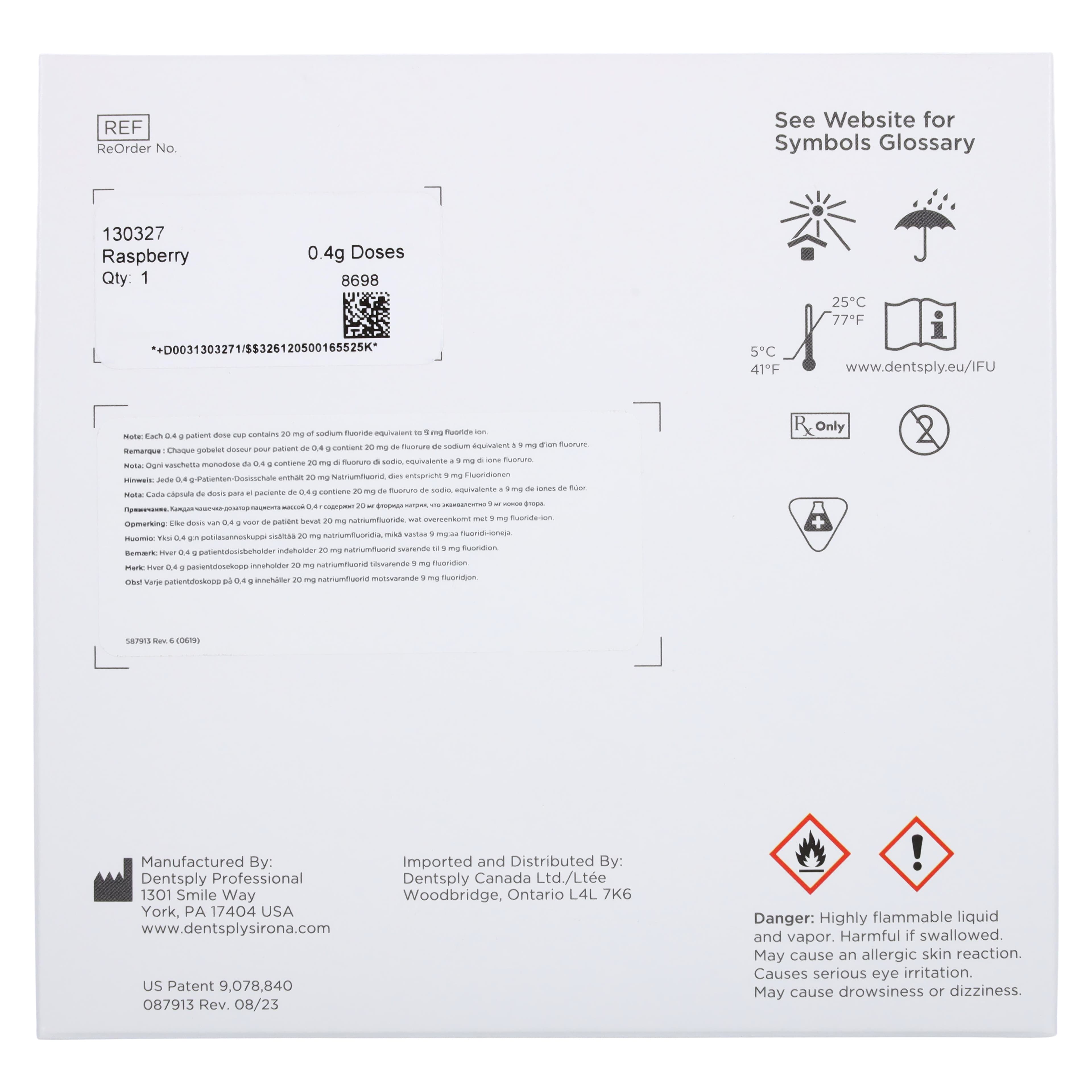 NUPRO White Varnish 5% Sodium Fluoride, Raspberry, 0.4 g, Easy Application Packages, 100/Box, 130327 thumbnail 3