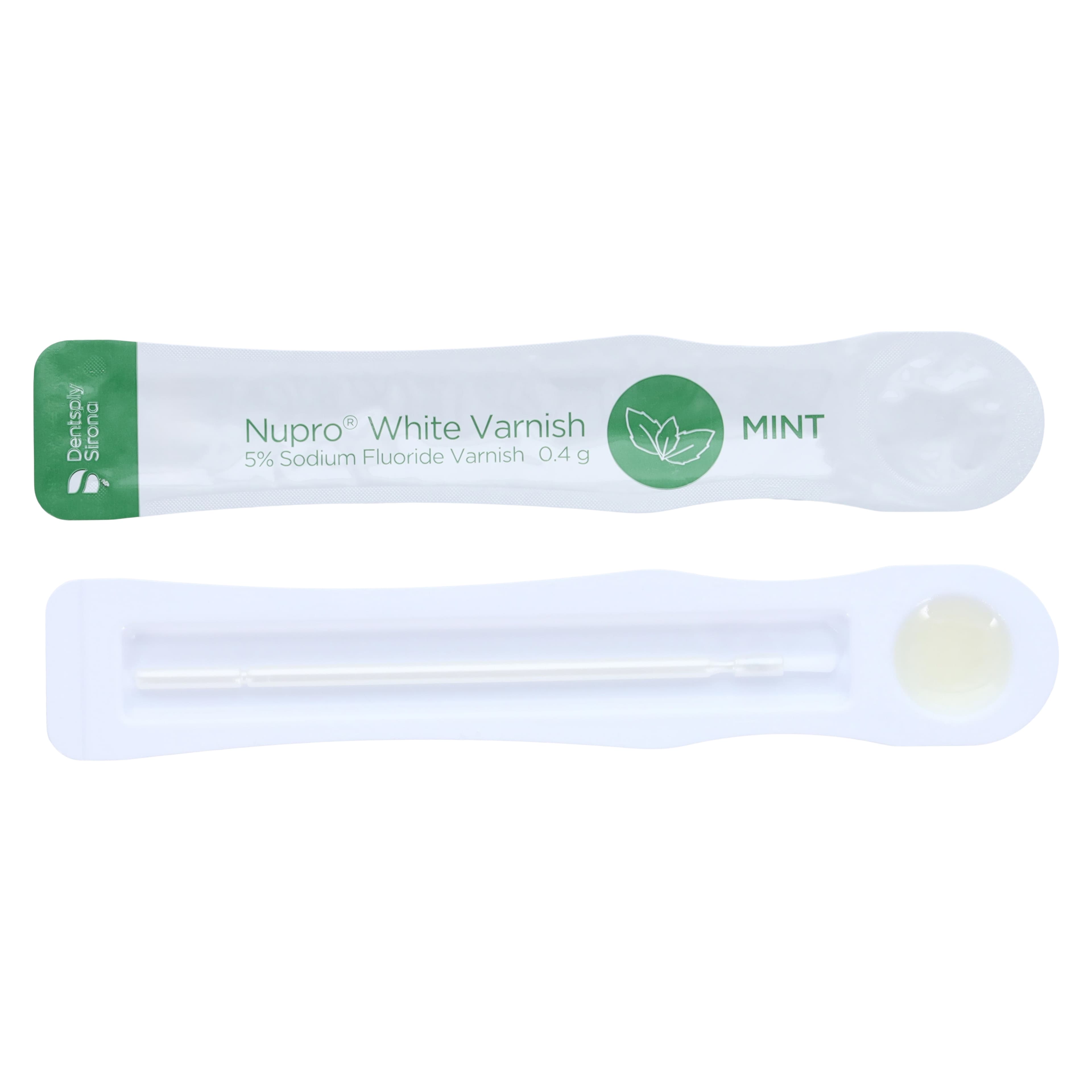 Nupro White Varnish, 5% Sodium Fluoride, Mint, 0.4 g, 50 Application Packs/Box, 130322 thumbnail 2