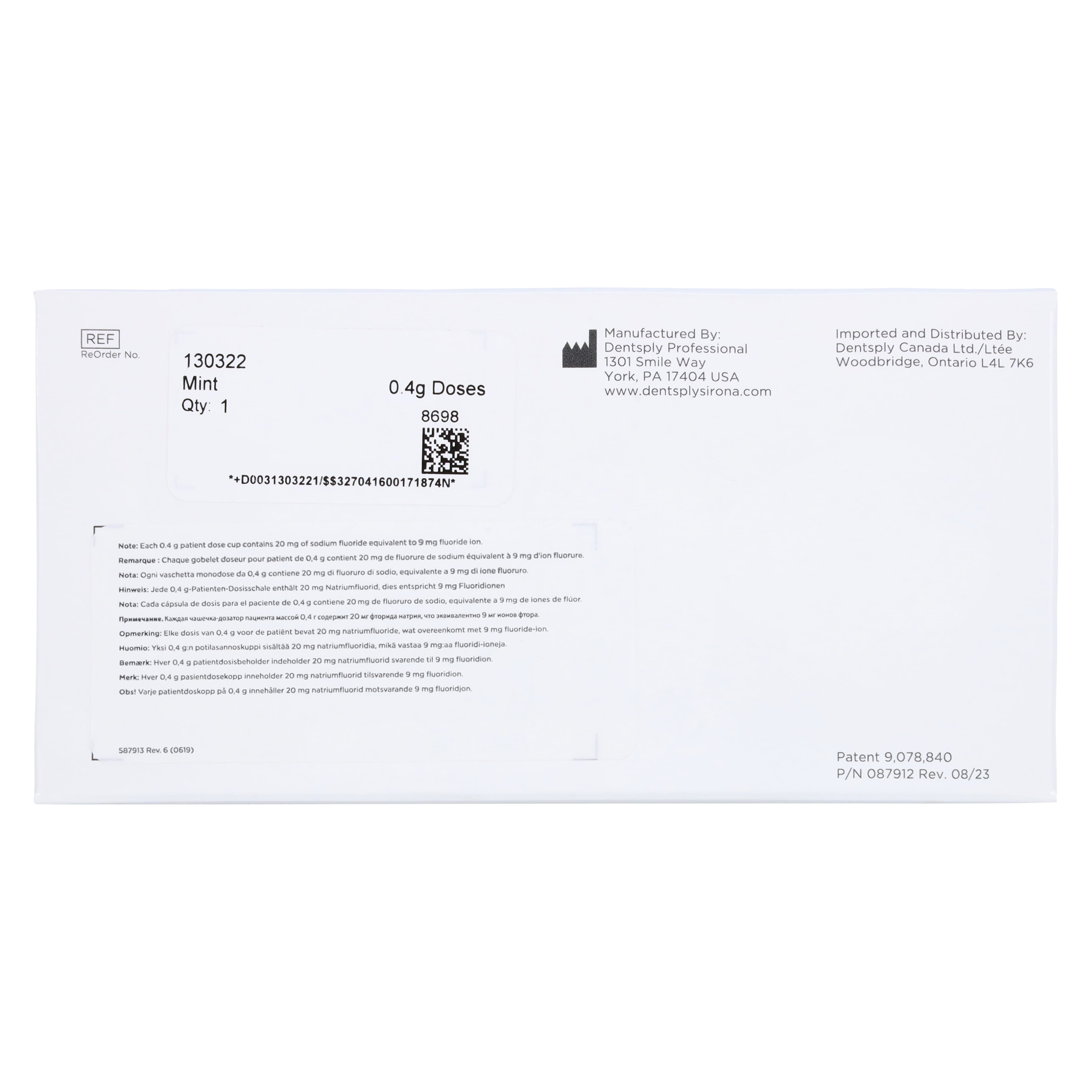 Nupro White Varnish, 5% Sodium Fluoride, Mint, 0.4 g, 50 Application Packs/Box, 130322 thumbnail 3