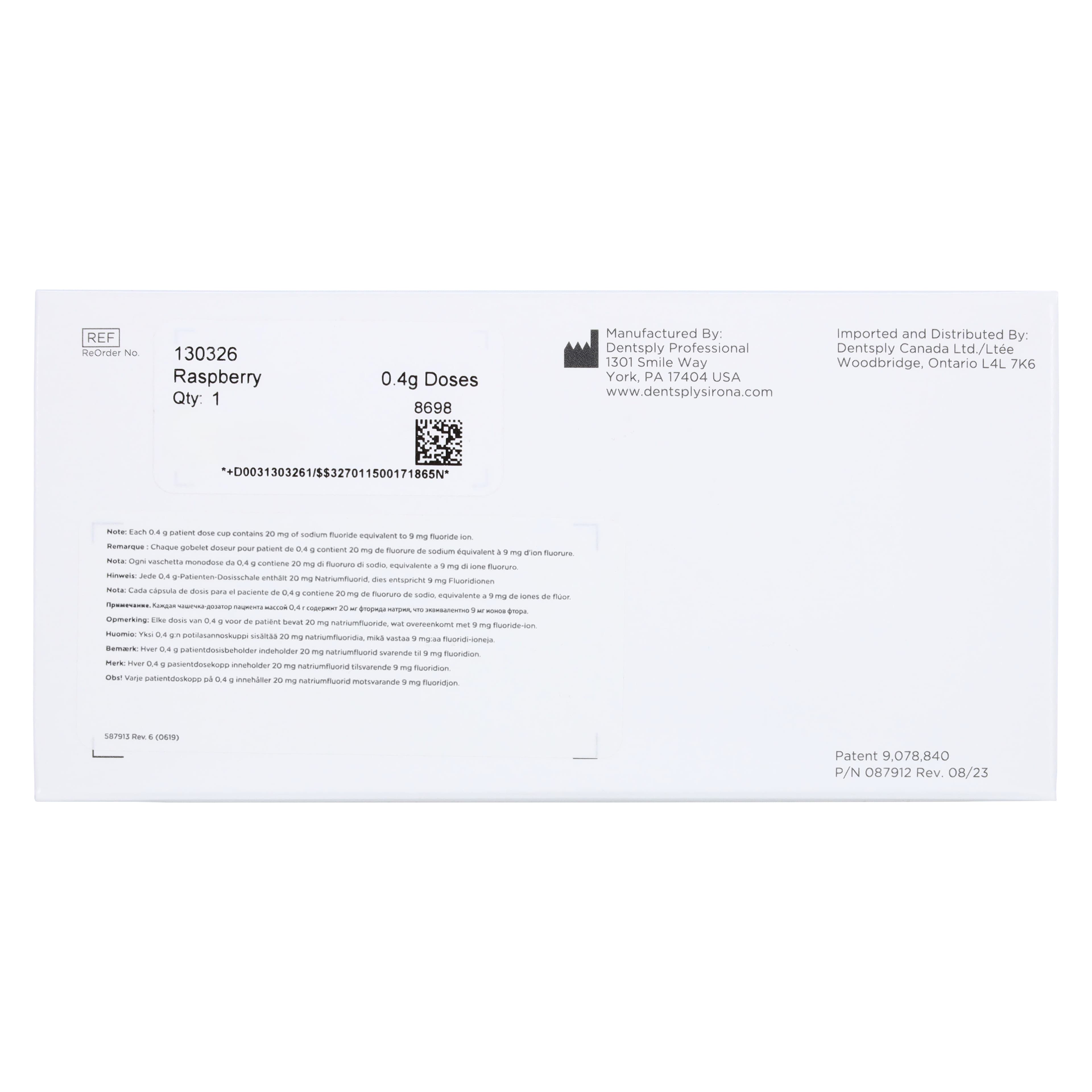 Nupro White Varnish 5% Sodium Fluoride, Raspberry, 0.4 g, Easy Application Packages, 50/Box, 130326 thumbnail 3